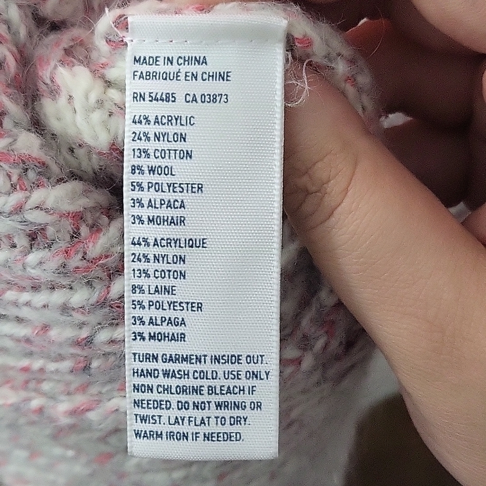 American Eagle Nylon/Cotton/Wool/Alpaca/Mohair Blend Colorblocked Thick Cardgian - Picture 7 of 7